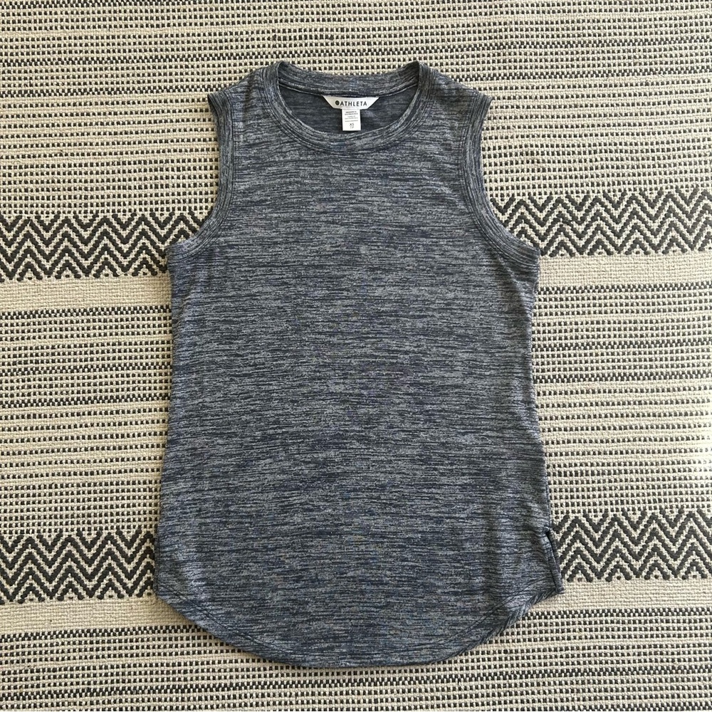 Athleta Blue Heathered Tank Top